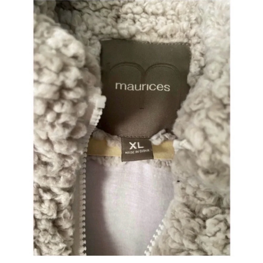 MAURICES Grey Soft Sherpa Vest